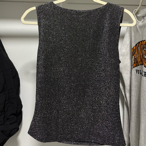 Reformation Tops - Reformation Glittery Charcoal Tank Top